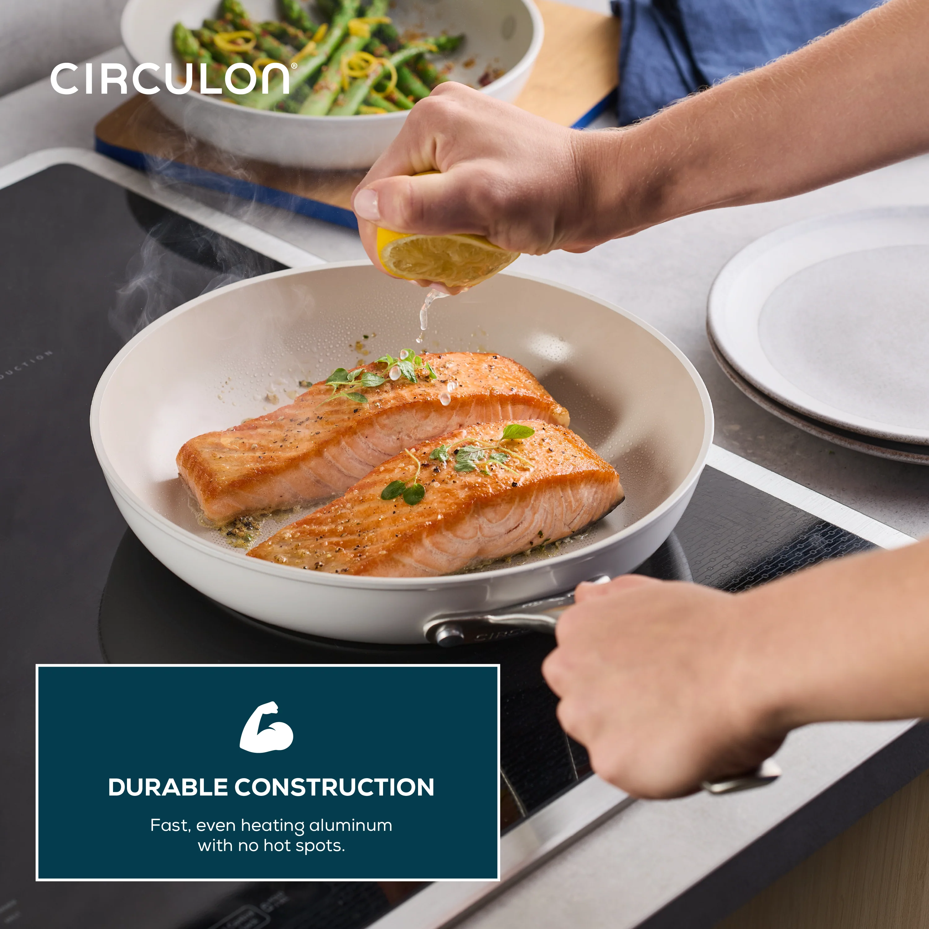 Halo LaserDefense™ Non-Stick Ceramic Frying Pan Set - 3 Piece - Image 3