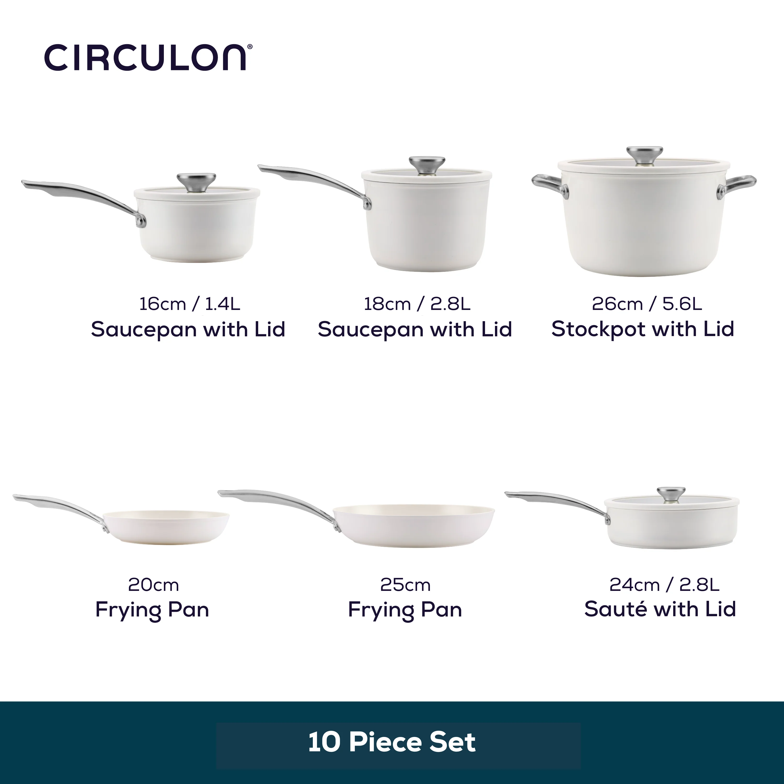 Halo LaserDefense™ Non-Stick Ceramic Cookware Set - 6 Pieces - Image 3