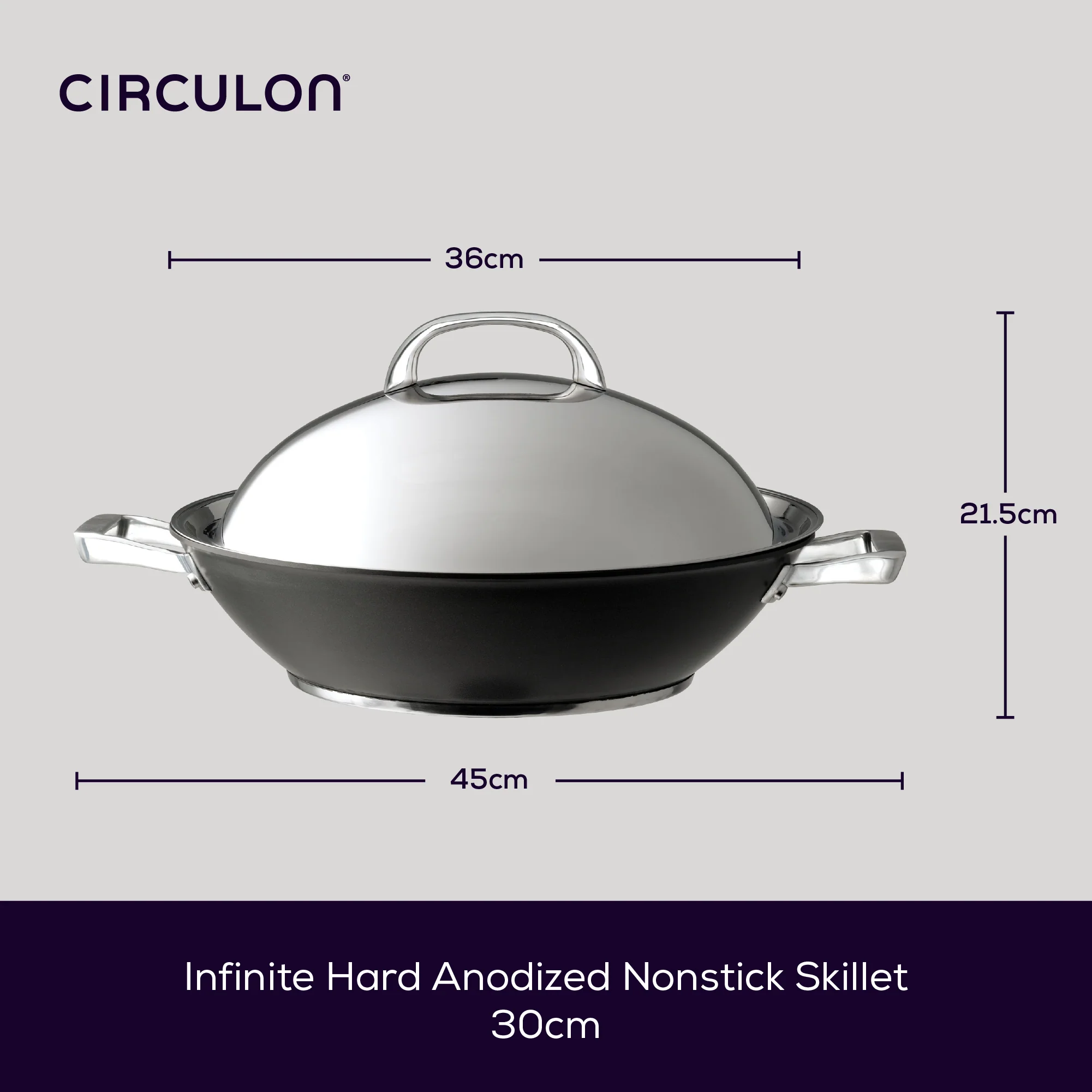 Infinite Non-Stick Induction Wok & Stainless Steel Lid: Family Size - 36cm - Image 5