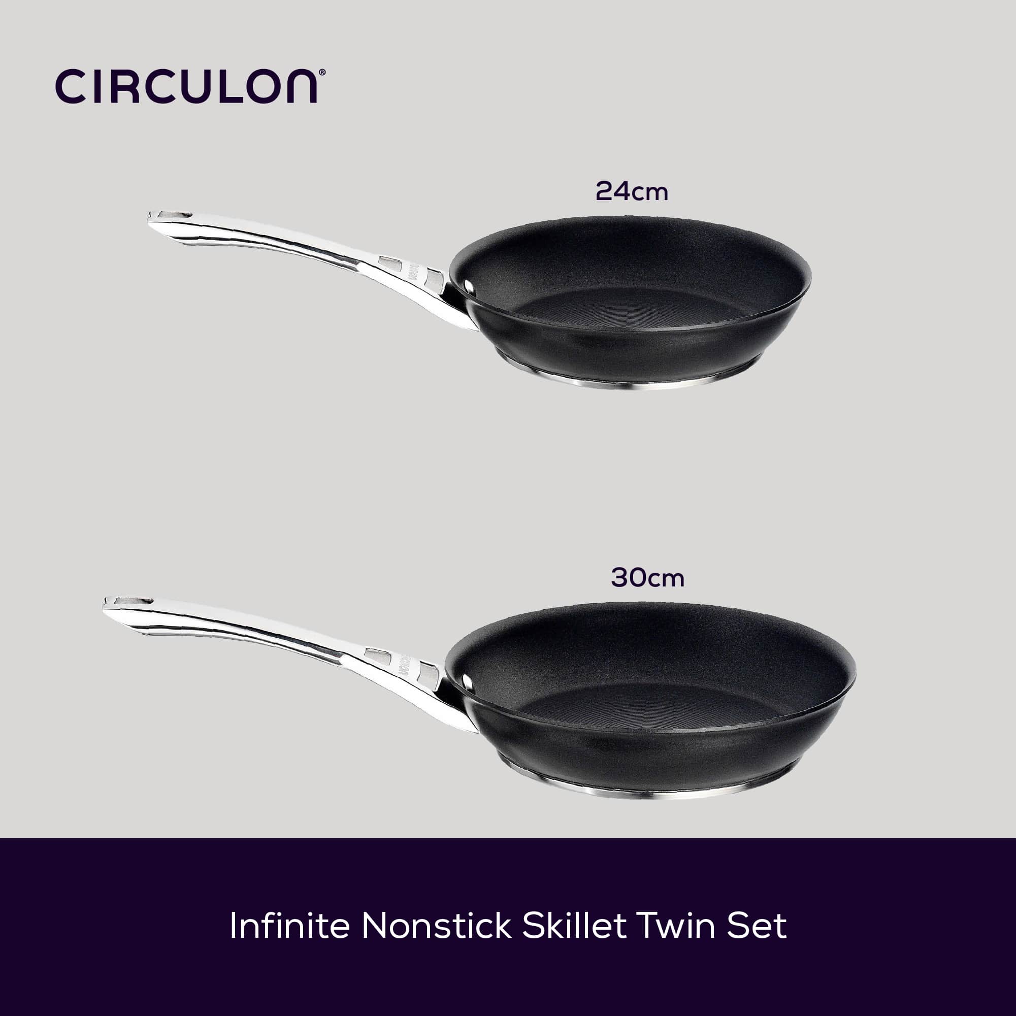 Infinite Non-Stick Induction Frying Pan Twin Set - Medium & Large - Image 7