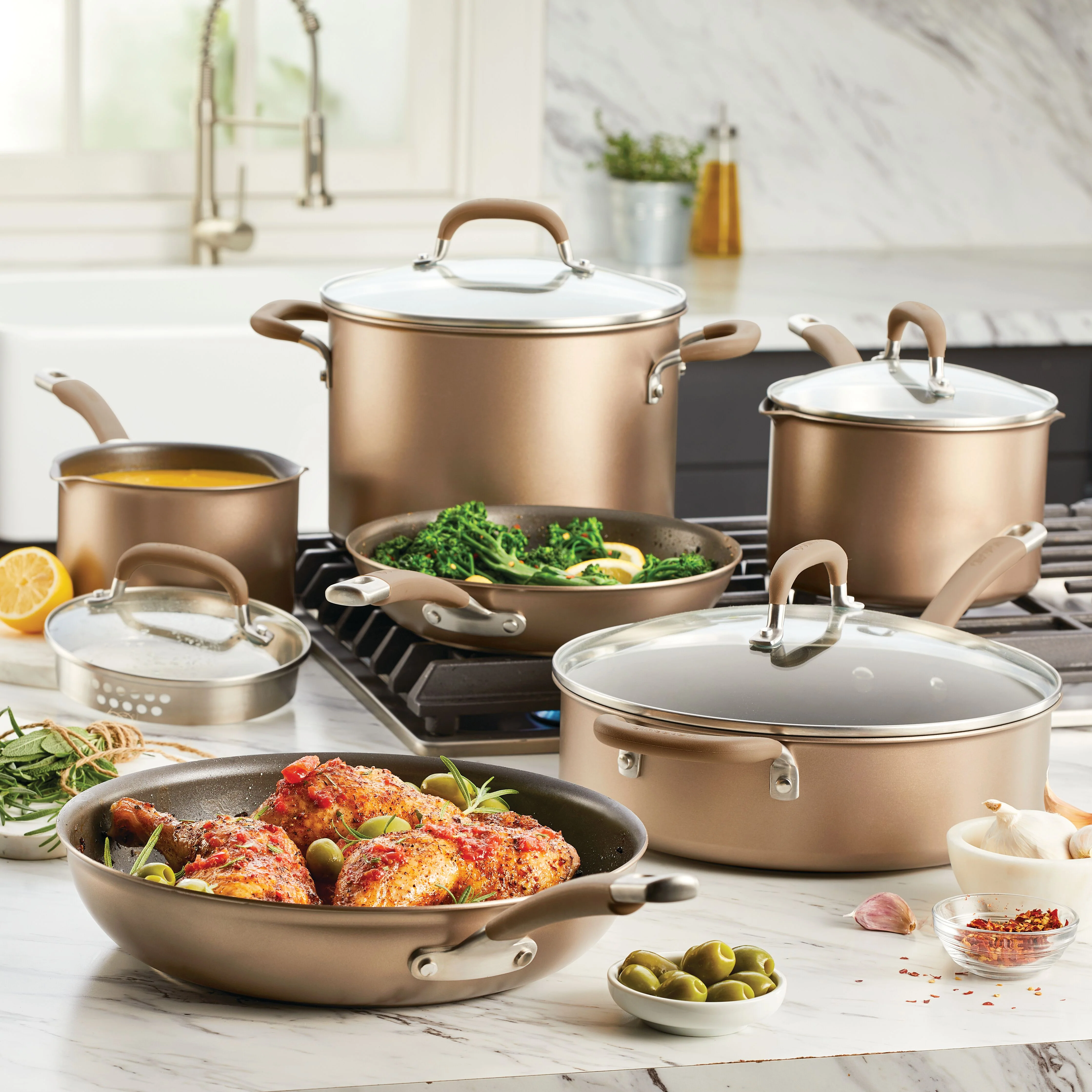 Premier Professional Non-Stick Induction Saucepan, Sauté Pan & Skillet Set - 6 Pieces - Image 11