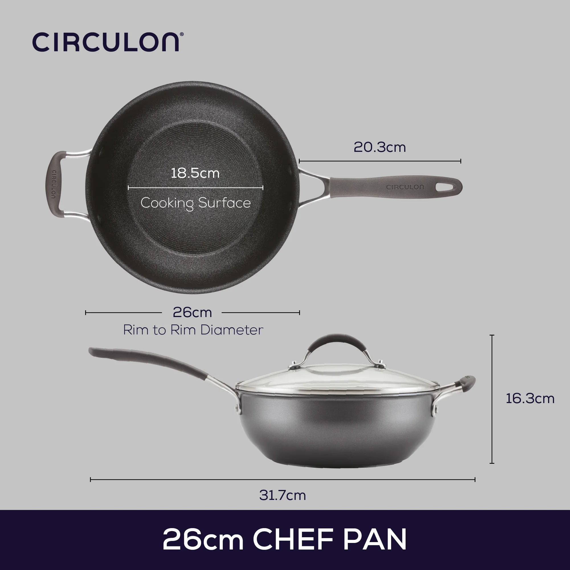 ScratchDefense Extreme Non-Stick Chef's Pan & Lid with Helper Handle - 4.2L - Image 11