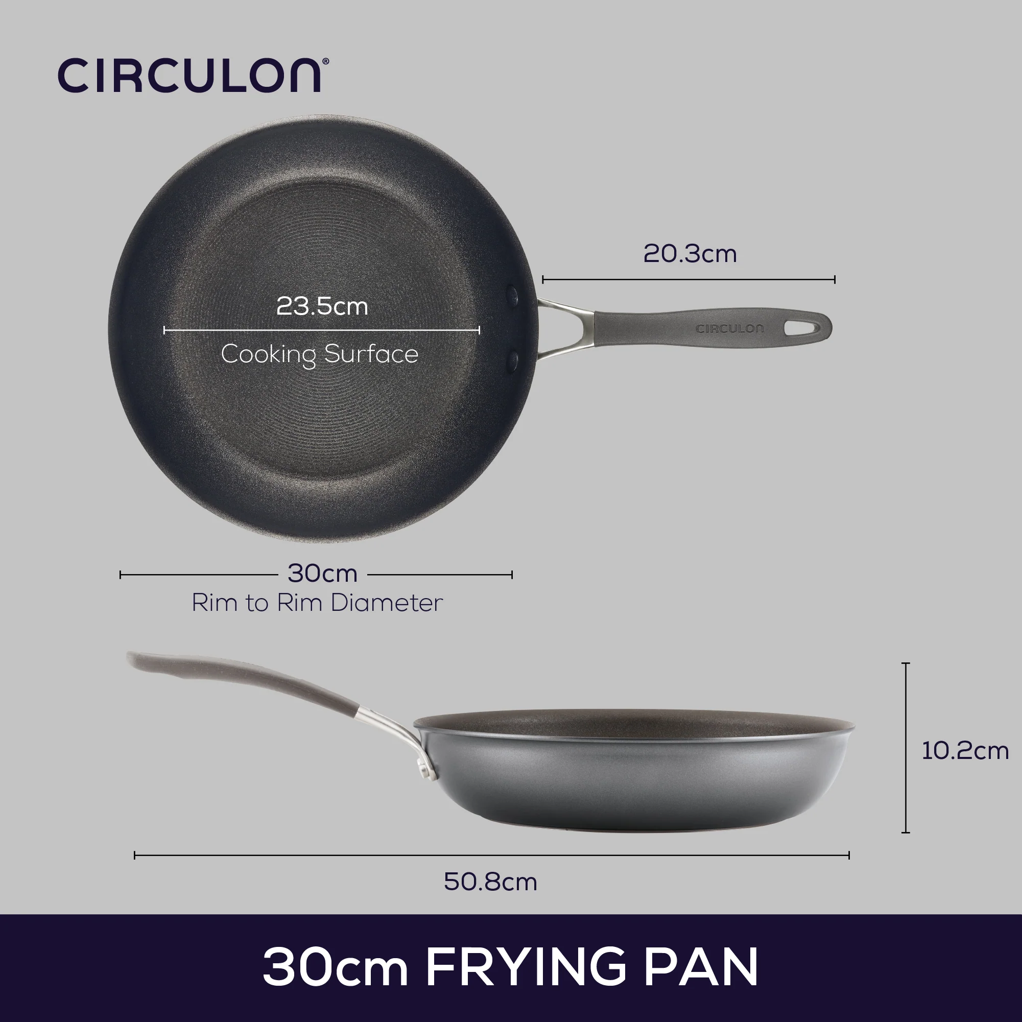 ScratchDefense Extreme Non-Stick Induction Frying Pan with Lid - 30 cm - Image 6