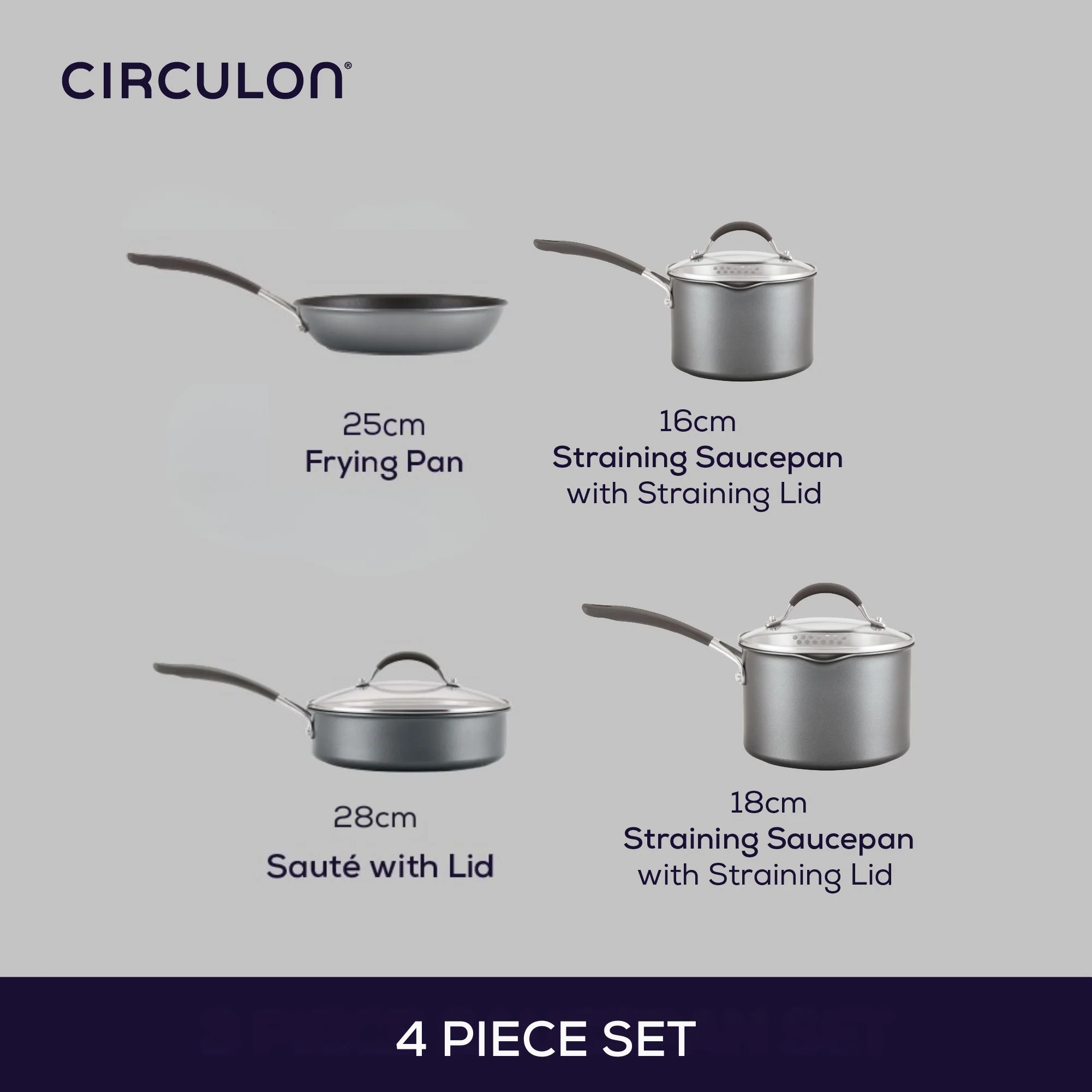 ScratchDefense Extreme Non-Stick Sauté Pan, Frying Pan & Straining Saucepans & Lids - 4 Pieces - Image 13