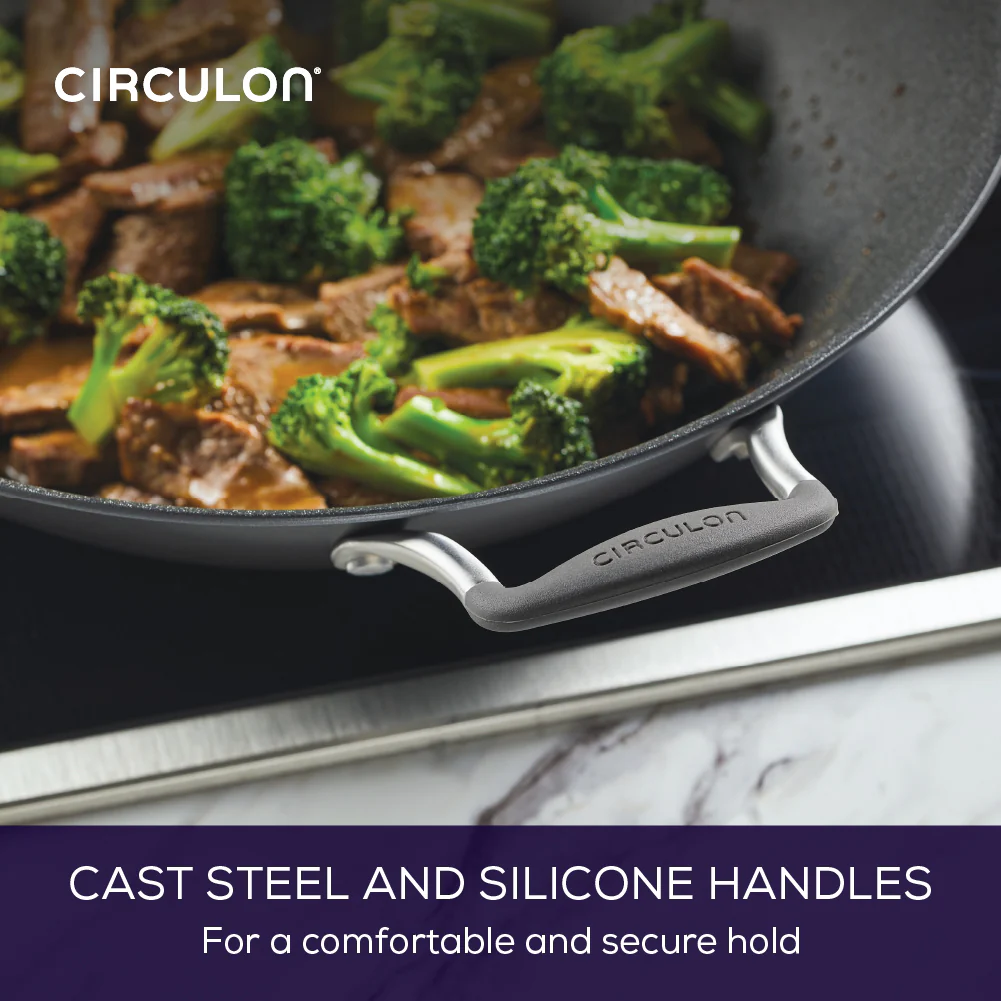 ScratchDefense Extreme Non-Stick Wok & Stainless Steel Lid - 36cm - Image 7