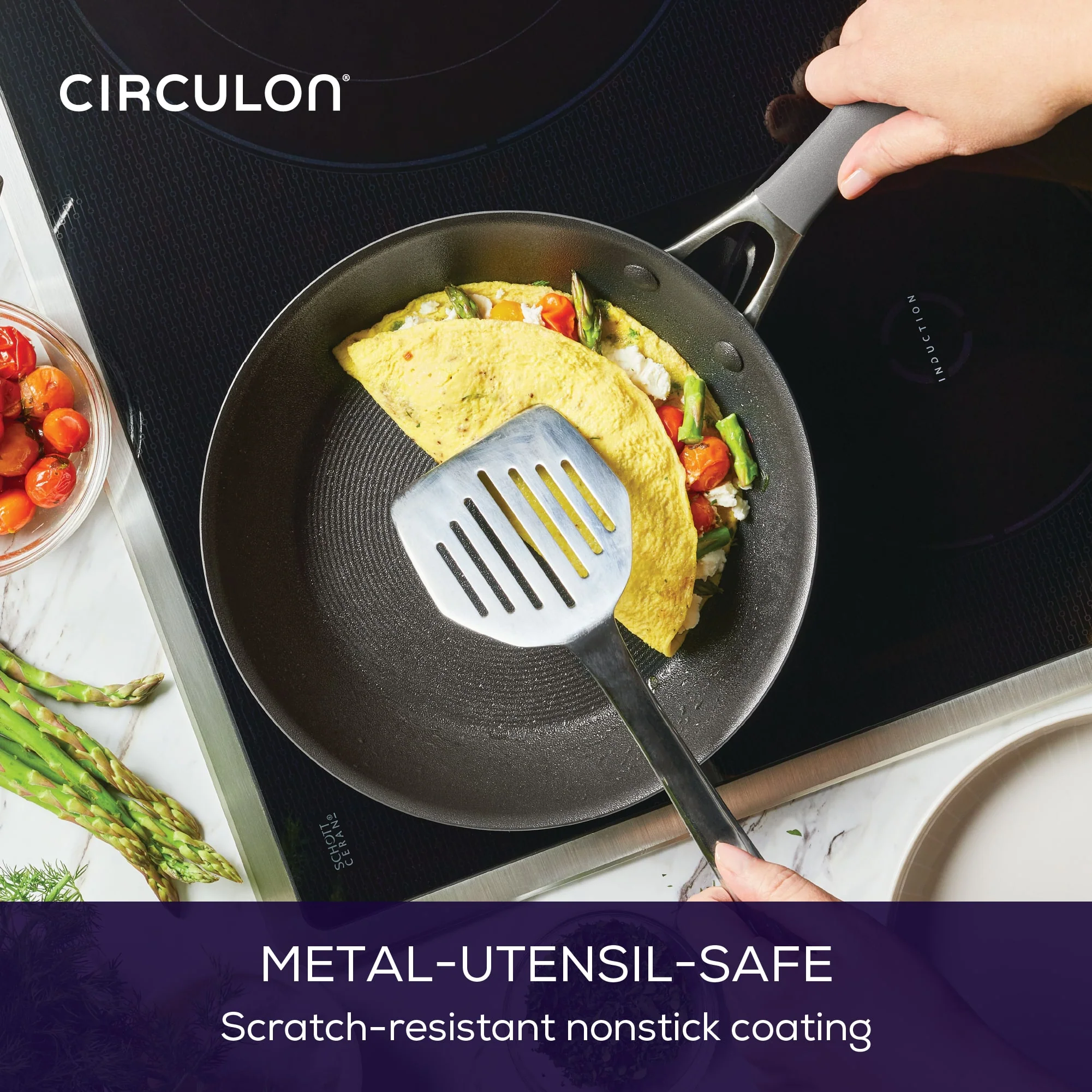 ScratchDefense Extreme Non-Stick Induction Frying Pan - 3 Sizes - Image 5