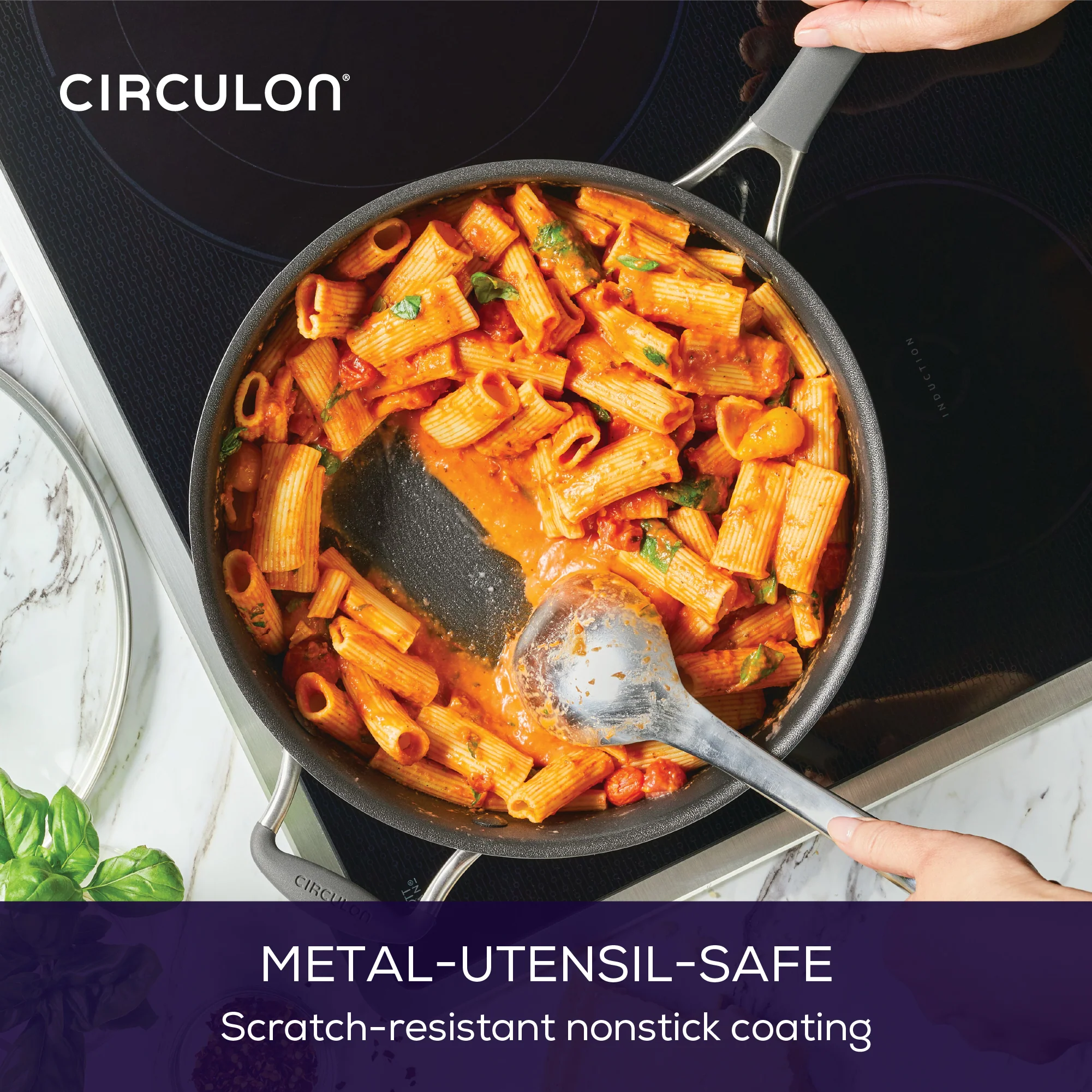 ScratchDefense Extreme Non-Stick Frying Pan, Saucepan, Sauté & Stockpot Set - 5 Pieces - Image 5