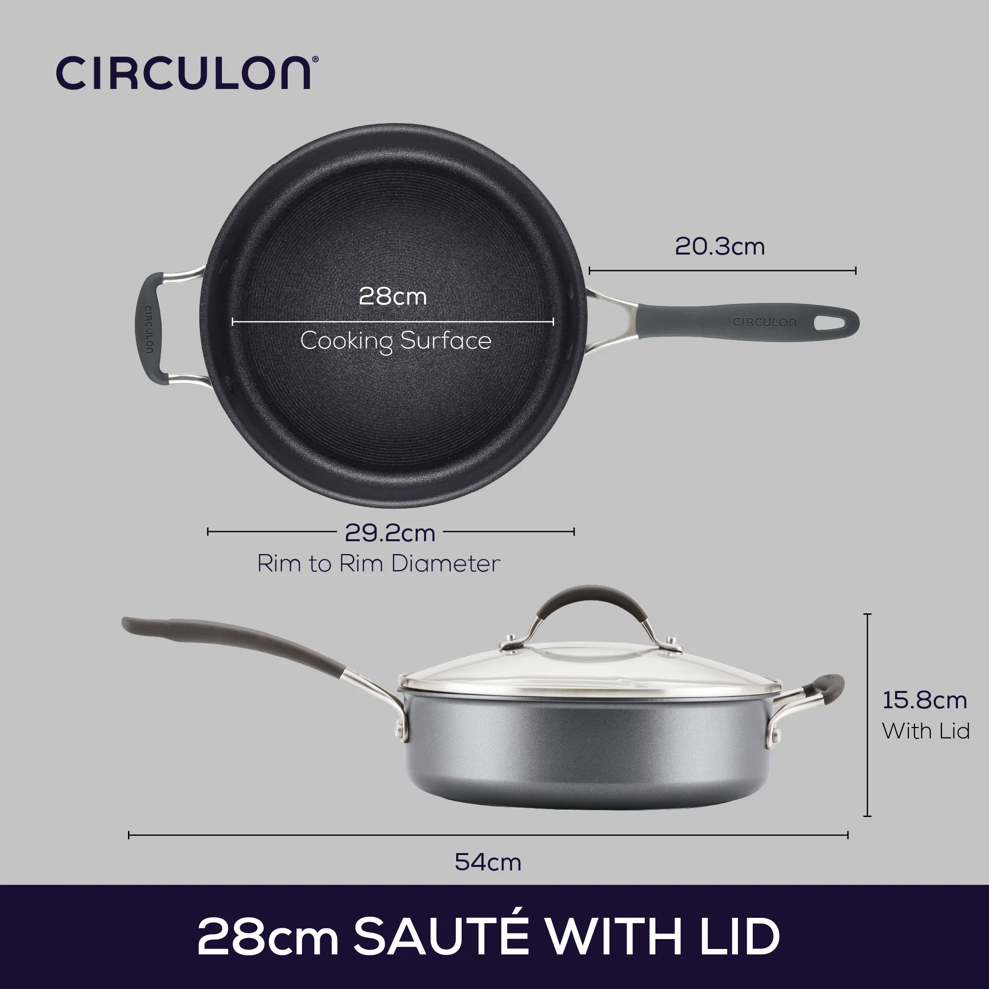 ScratchDefense Extreme Non-Stick Sauté Pan & Lid with Helper Handle - 4.7L - Image 12