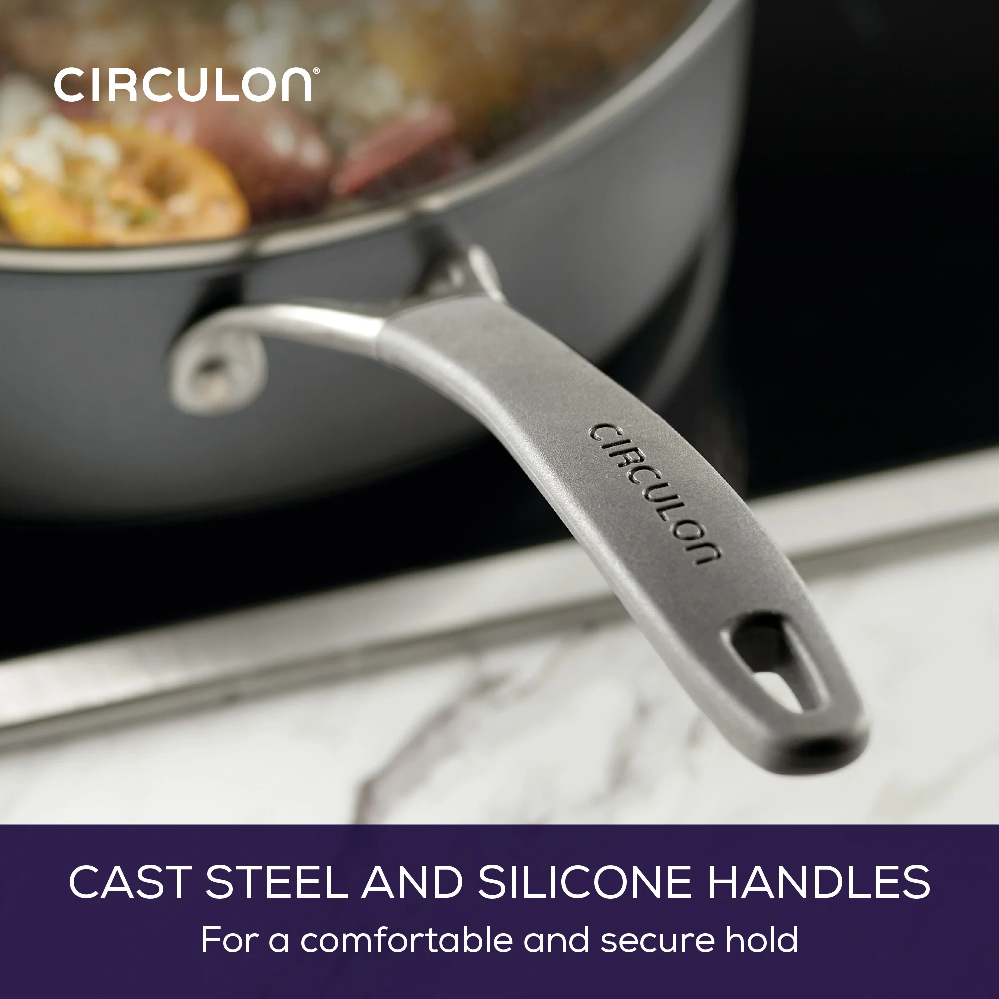 ScratchDefense Extreme Non-Stick Sauté Pan & Lid with Helper Handle - 4.7L - Image 7