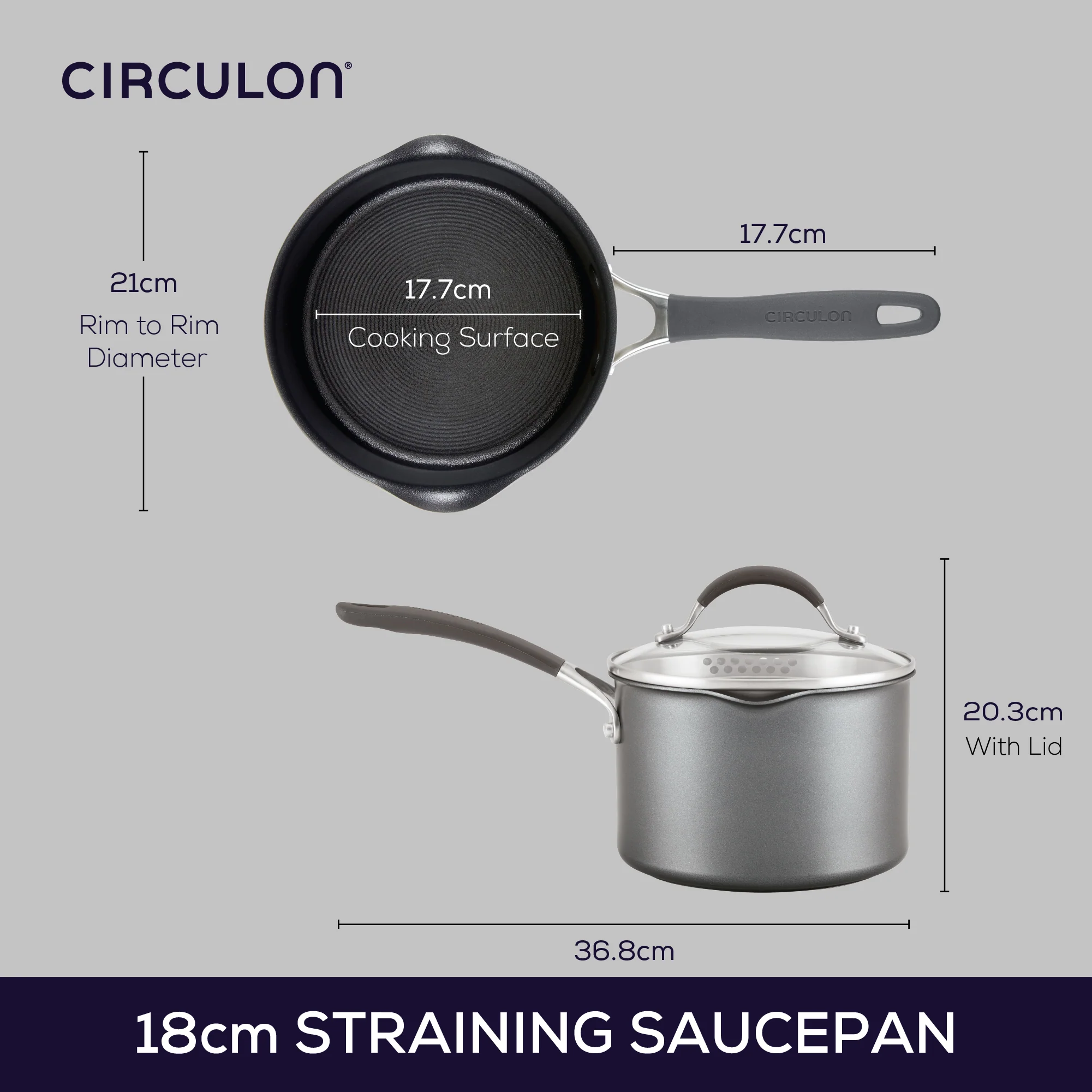 ScratchDefense Extreme Non-Stick Straining Saucepan & Lid - 2 Sizes - Image 12