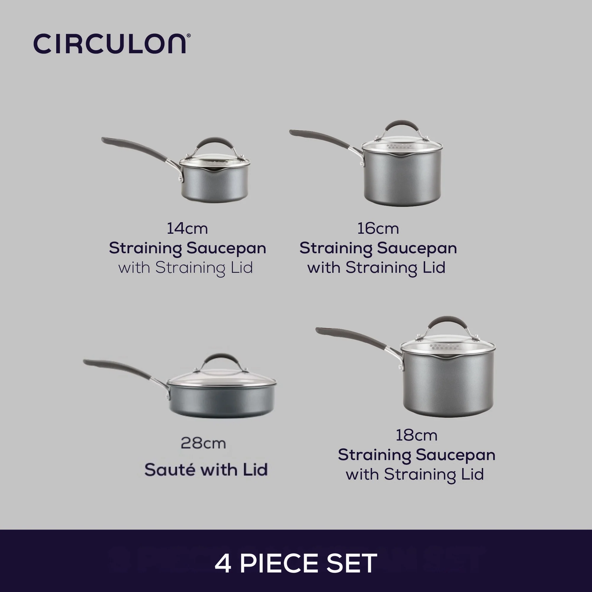 ScratchDefense Extreme Non-Stick Sauté Pan & Straining Saucepans & Lids - 4 Pieces - Image 12