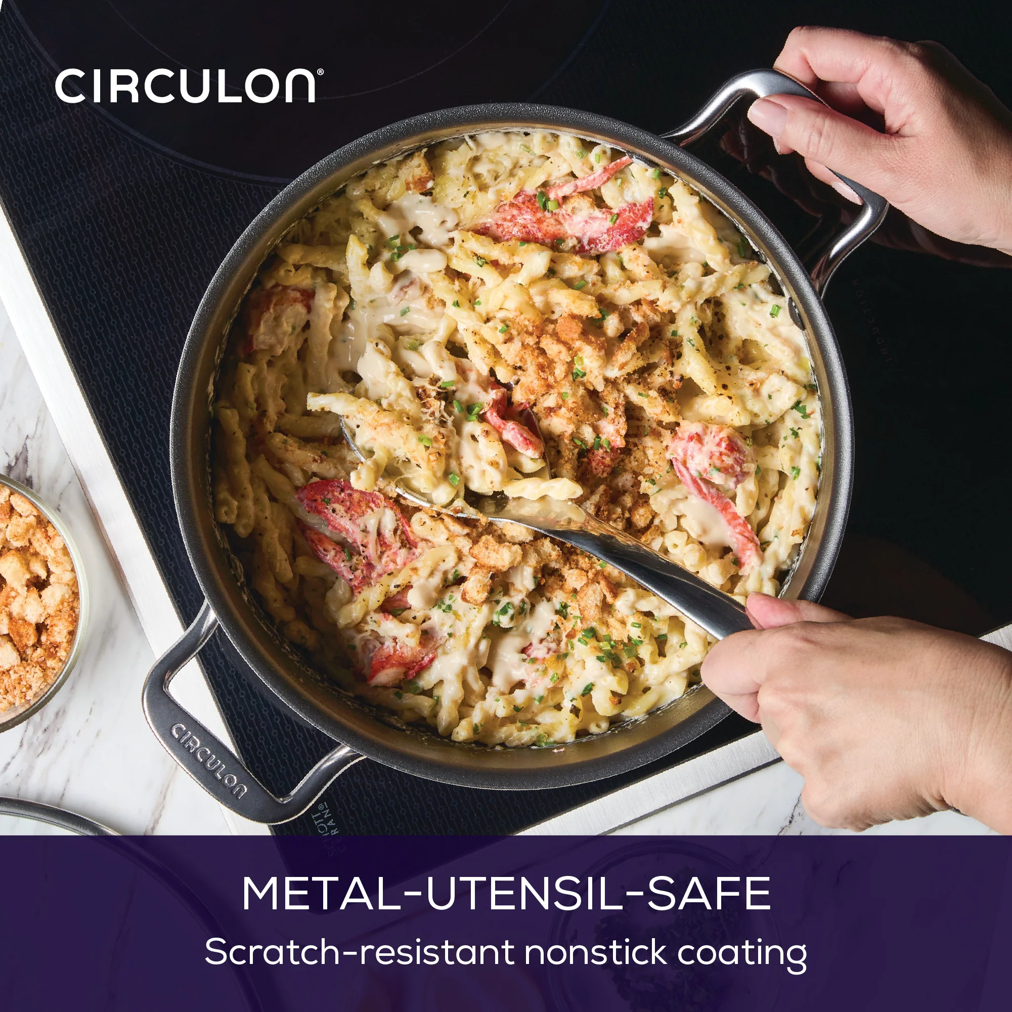 ScratchDefense Multi-Layer Stainless Steel Extreme Non-Stick Stockpot & Lid - 7.6L - Image 5