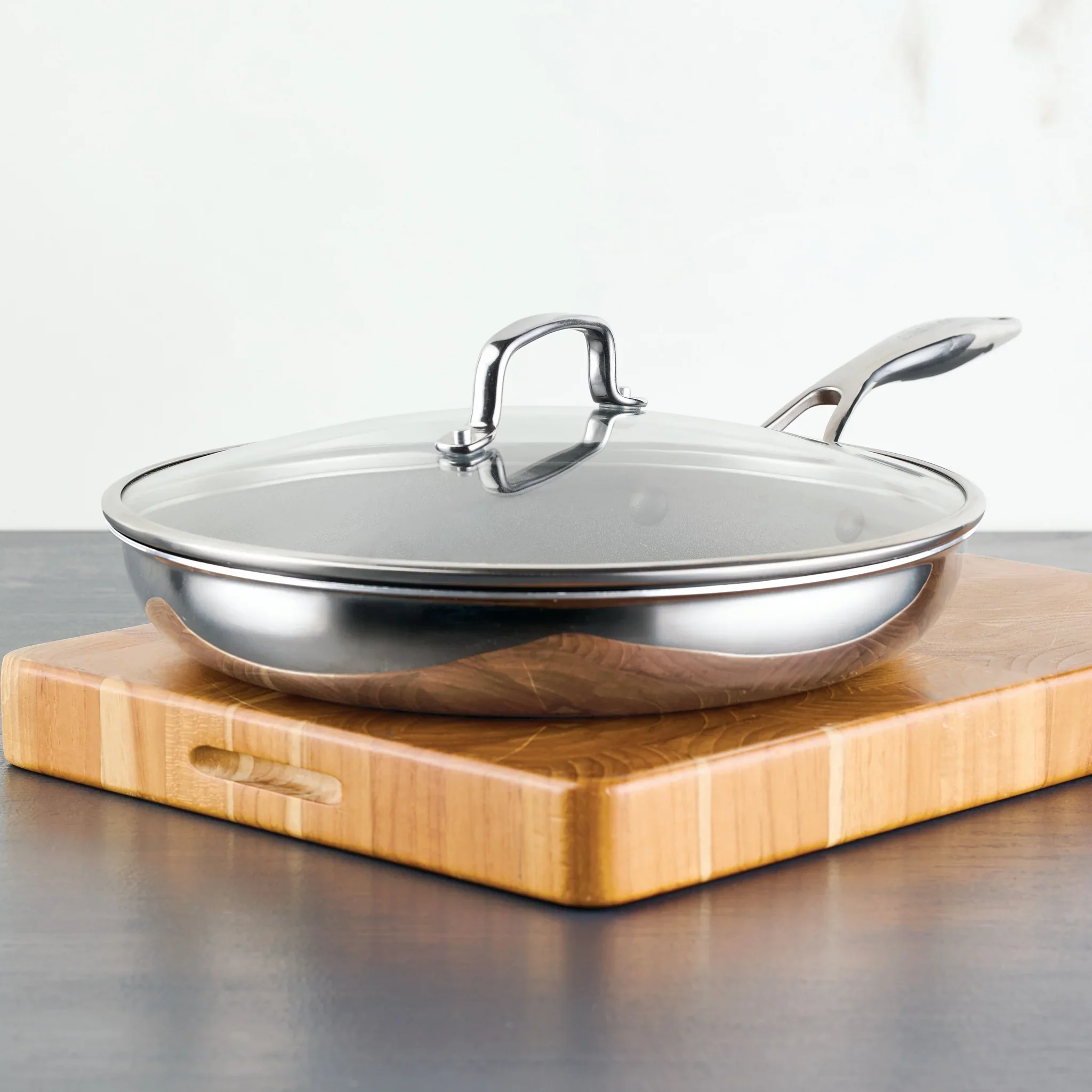 ScratchDefense Multi-Layer Stainless Steel Extreme Non-Stick Induction Frying Pan & Lid - 32cm - Image 15