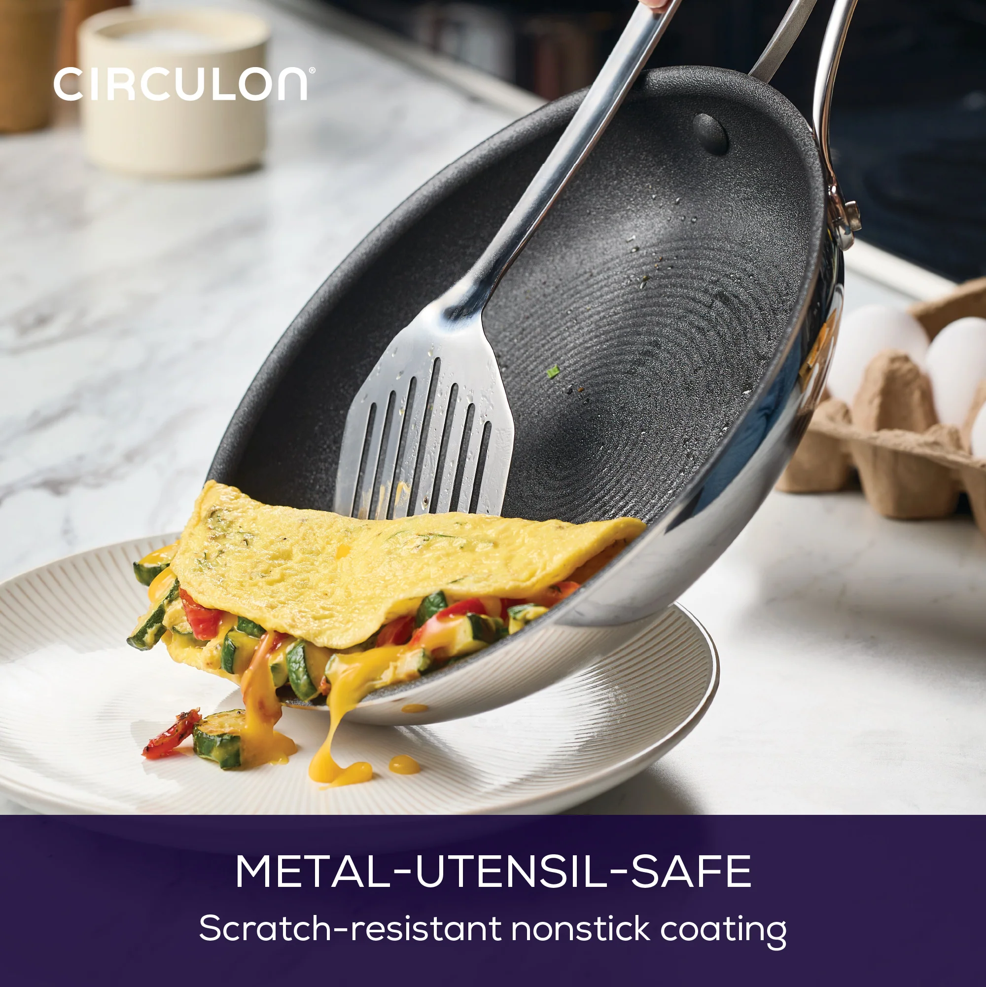 ScratchDefense Multi-Layer Stainless Steel Extreme Non-Stick Frying Pan, Saucepan & Stockpot Pan Set - 5 Pieces - Image 5
