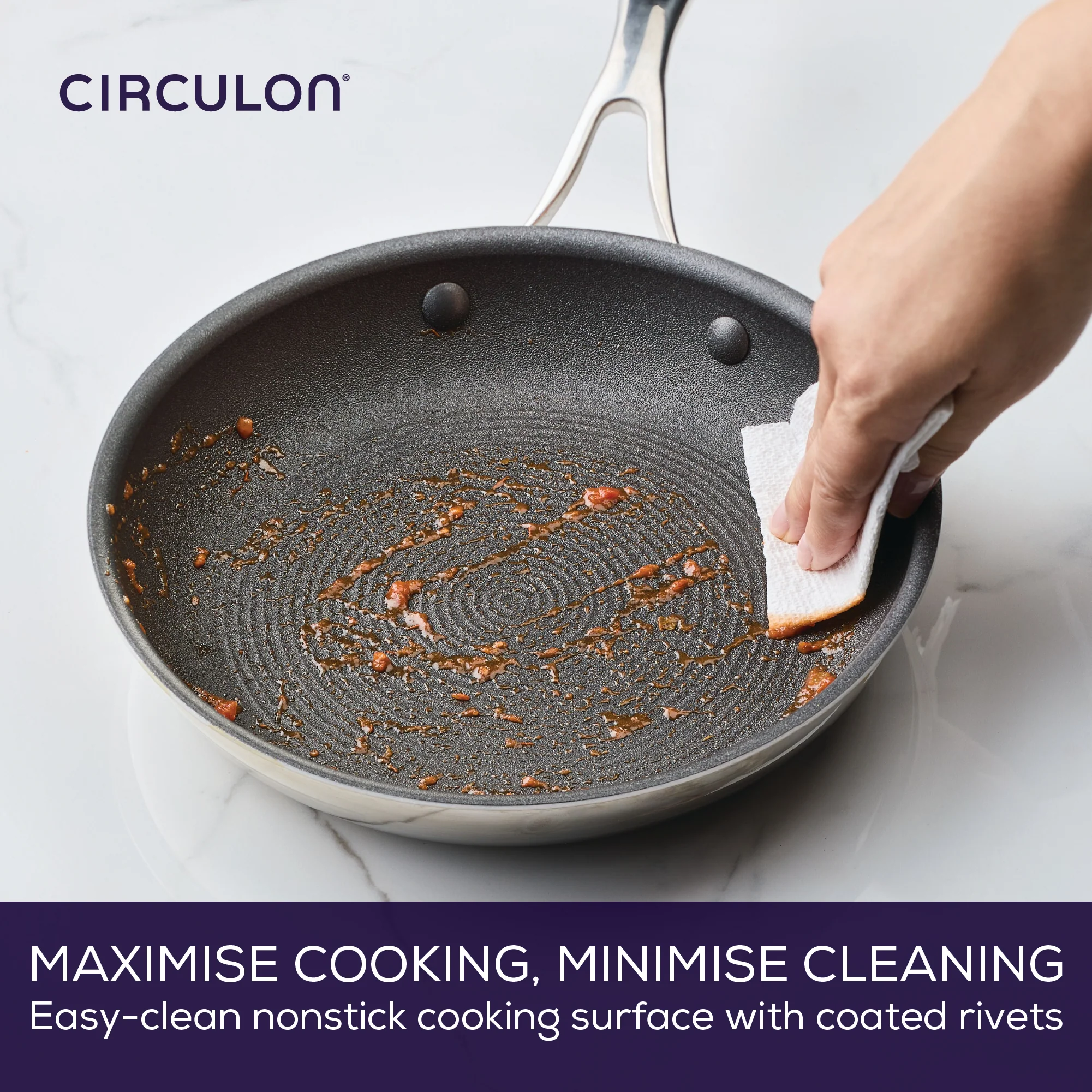 ScratchDefense Multi-Layer Stainless Steel Extreme Non-Stick Frying Pan, Saucepan & Stockpot Pan Set - 5 Pieces - Image 7