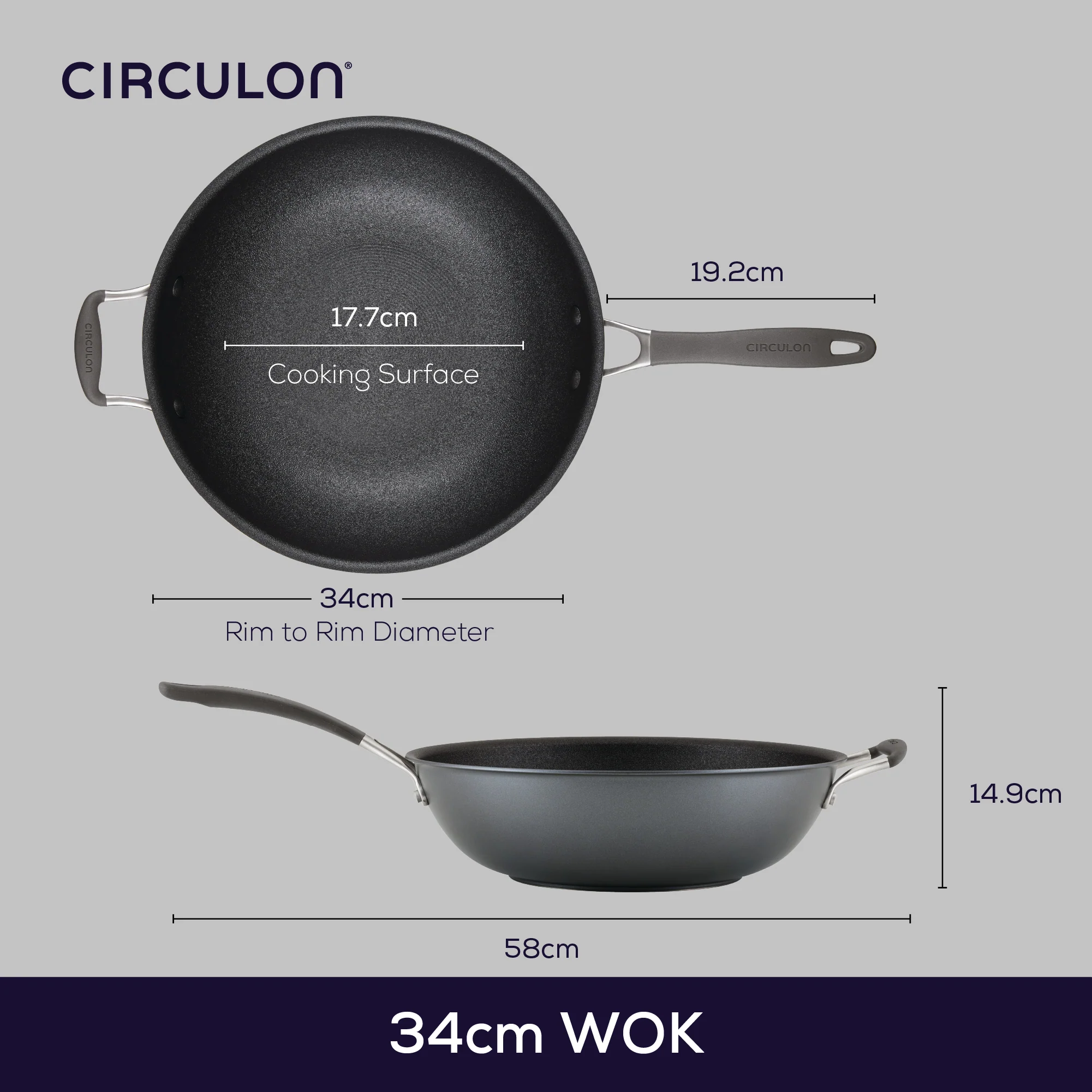 ScratchDefense Extreme Non-Stick Wok & Helper Handle - 34cm - Image 12
