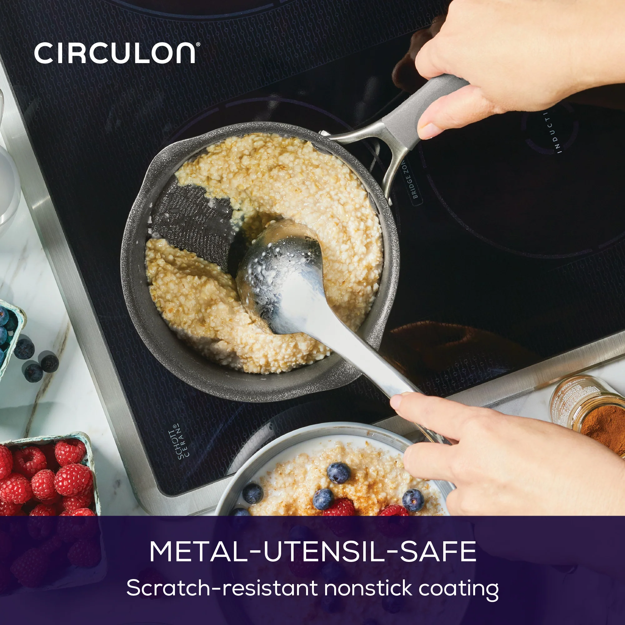 ScratchDefense Extreme Non-Stick Straining Saucepan & Lid Set - Small, Medium & Large - Image 5