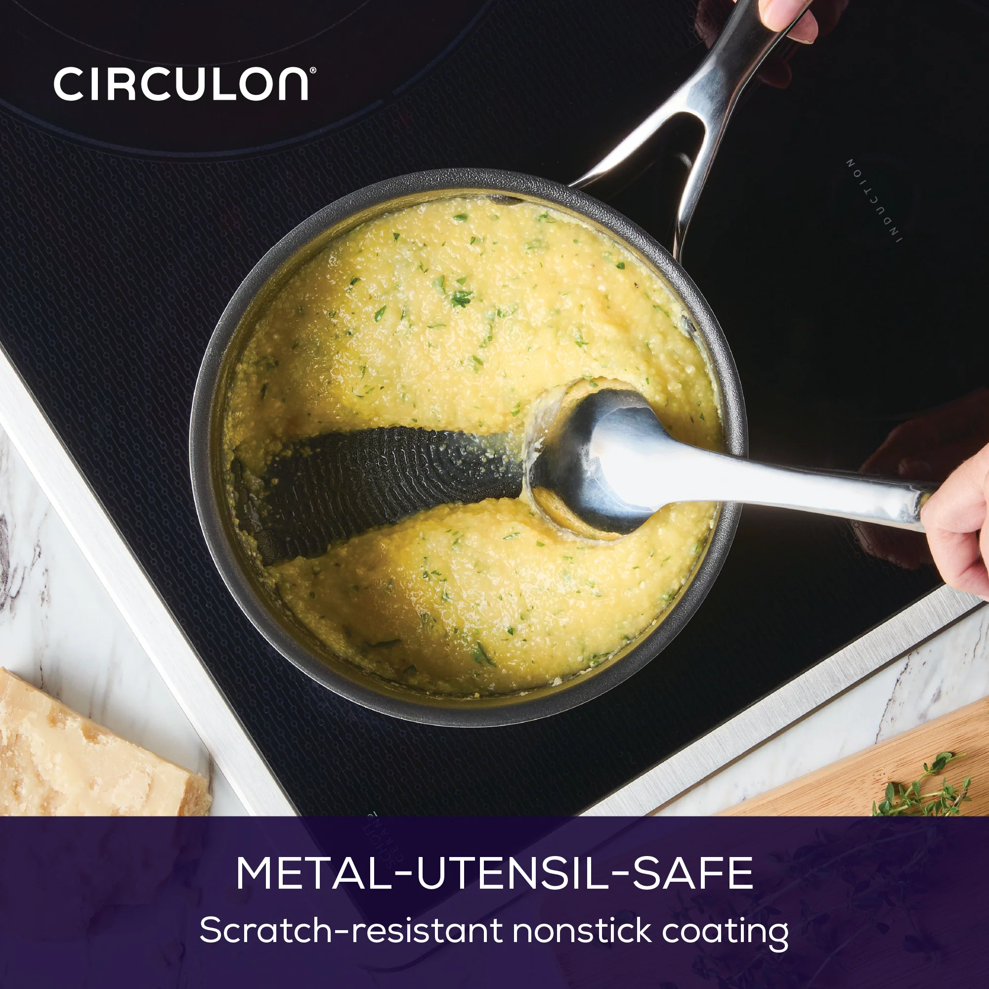 ScratchDefense Multi-Layer Stainless Steel Extreme Non-Stick Induction Saucepans - 2 Sizes - Image 5