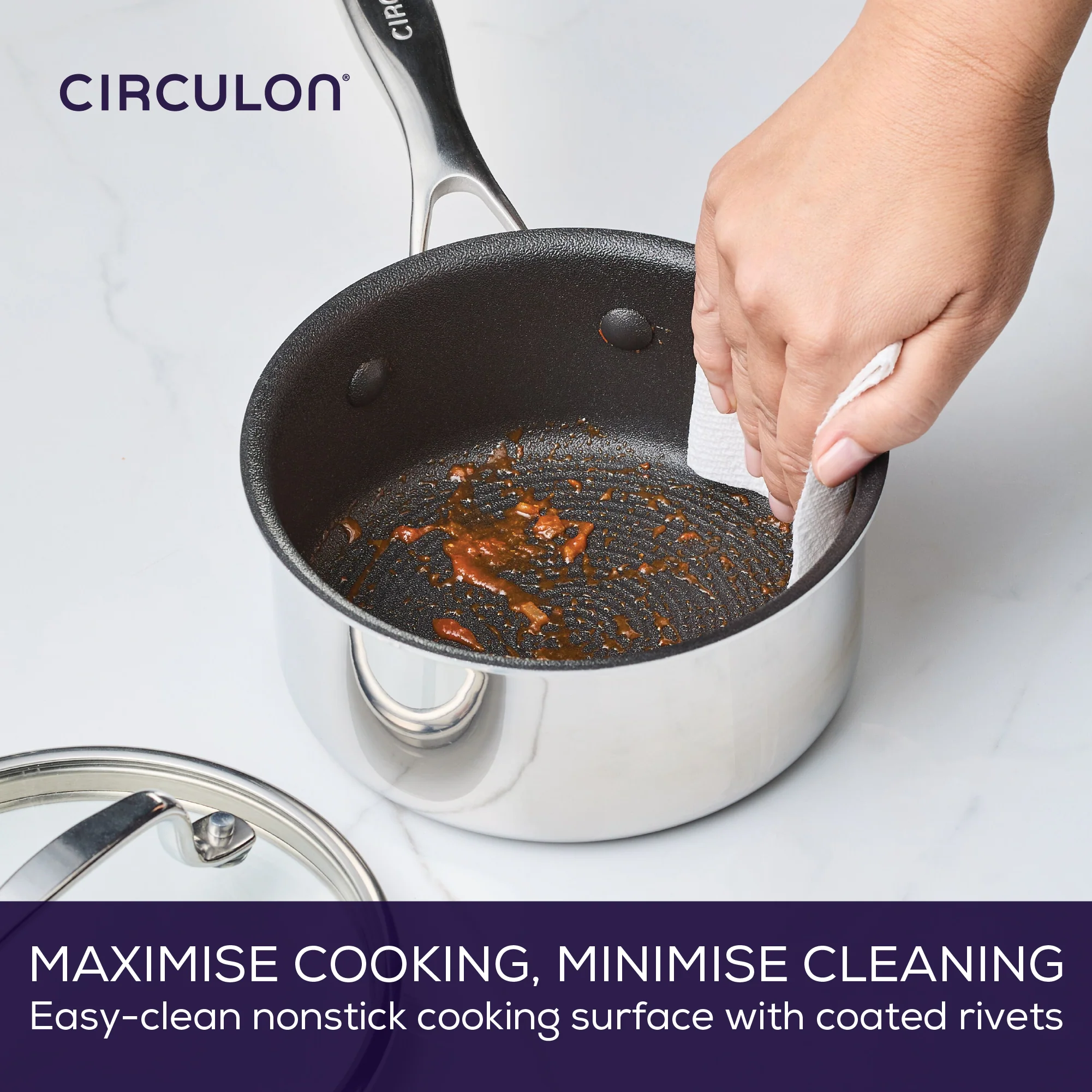 ScratchDefense Multi-Layer Stainless Steel Extreme Non-Stick Induction Saucepans - 2 Sizes - Image 7