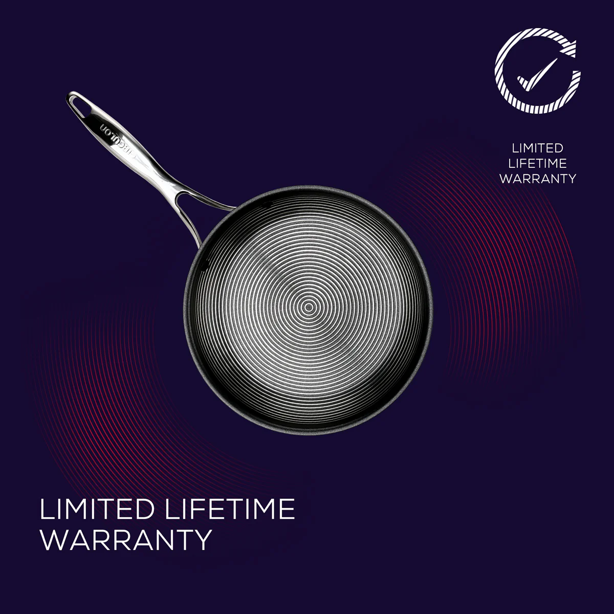 SteelShield™ Polished Stainless Steel Hybrid Non-Stick Twin Skillet Set - 22cm & 25cm - Image 10