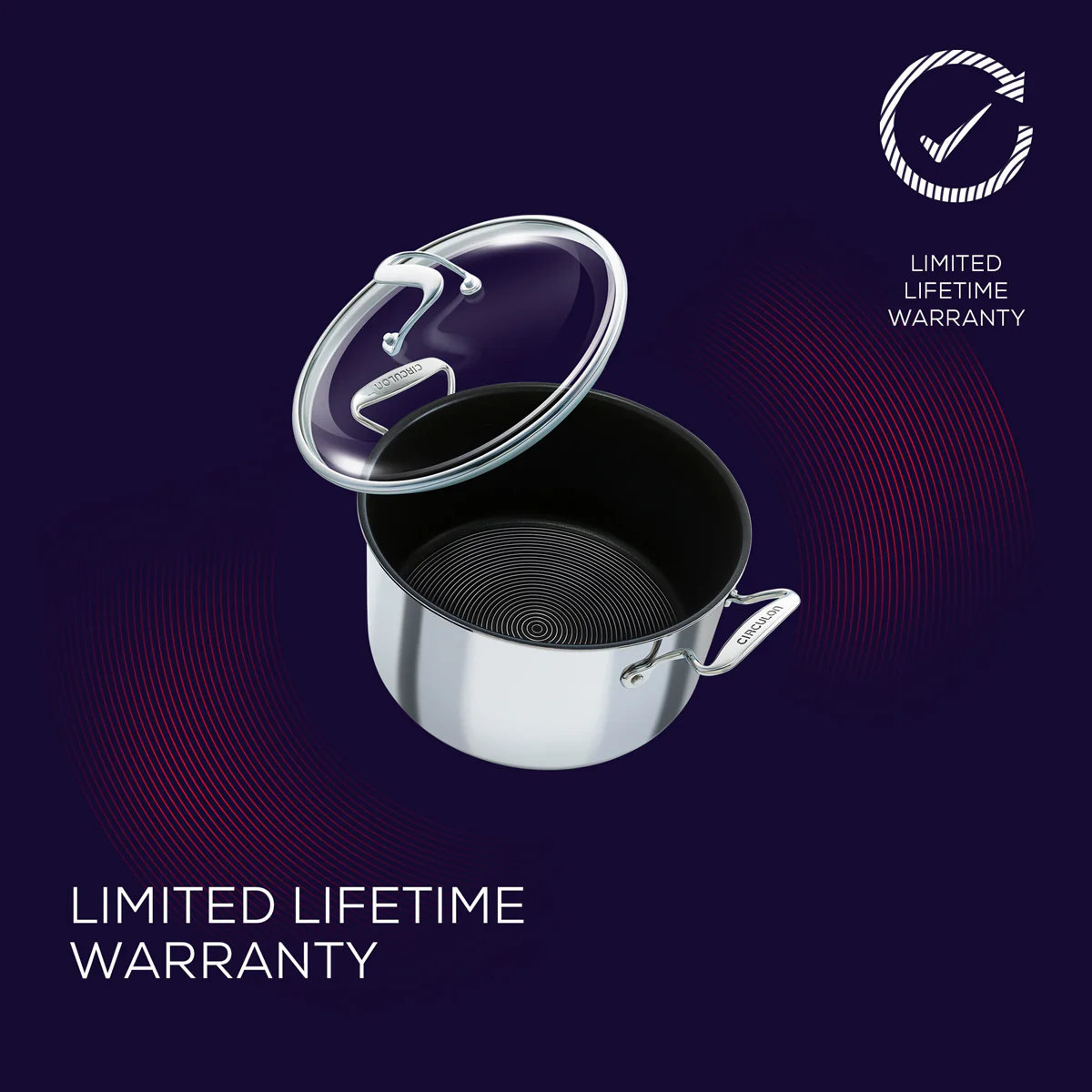 SteelShield™ Polished Stainless Steel Hybrid Non-Stick Stockpot & Lid - 7.6L - Image 9