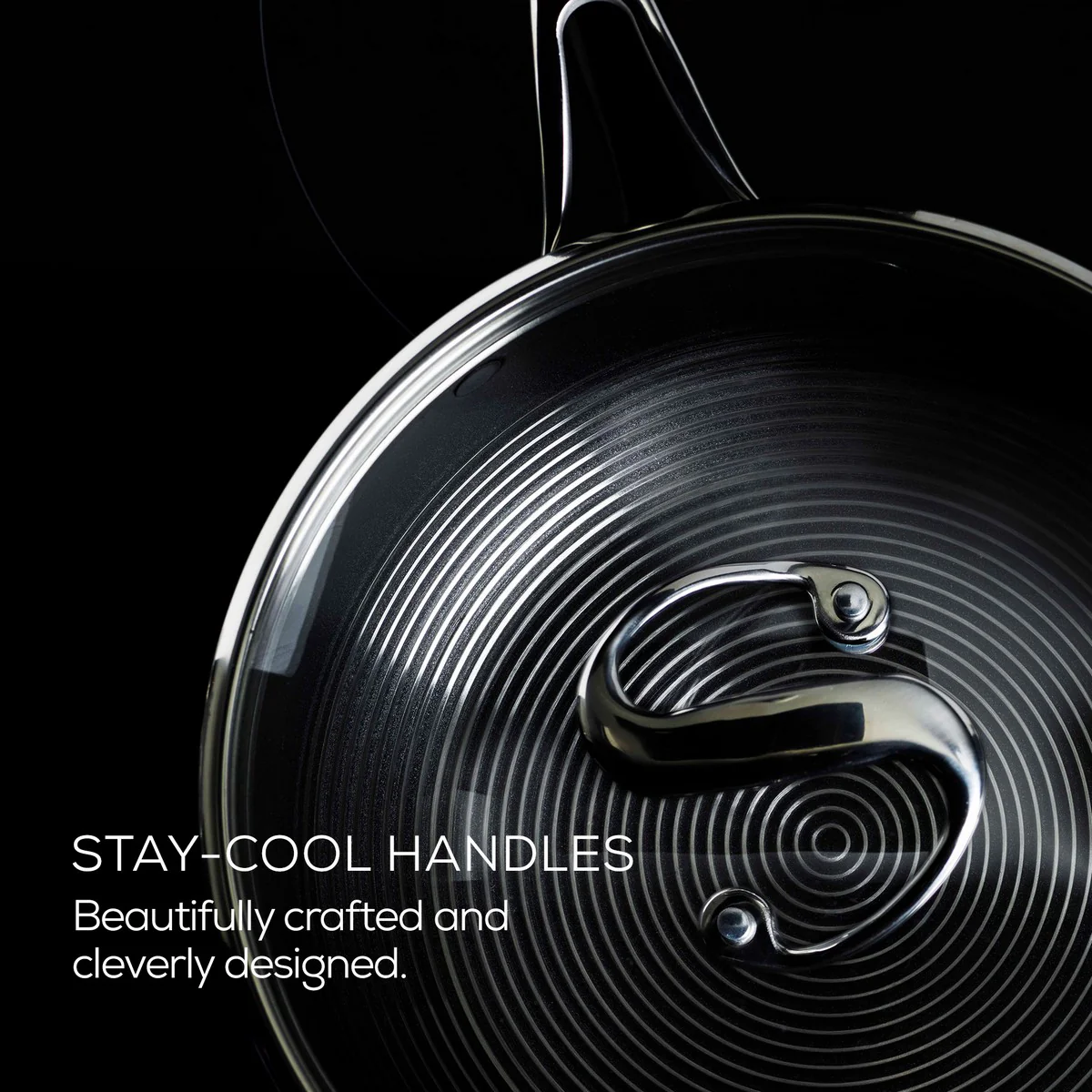 SteelShield™ Brushed Stainless Steel Hybrid Non-Stick Saucepan & Lid Set - 3 Pieces - Image 8