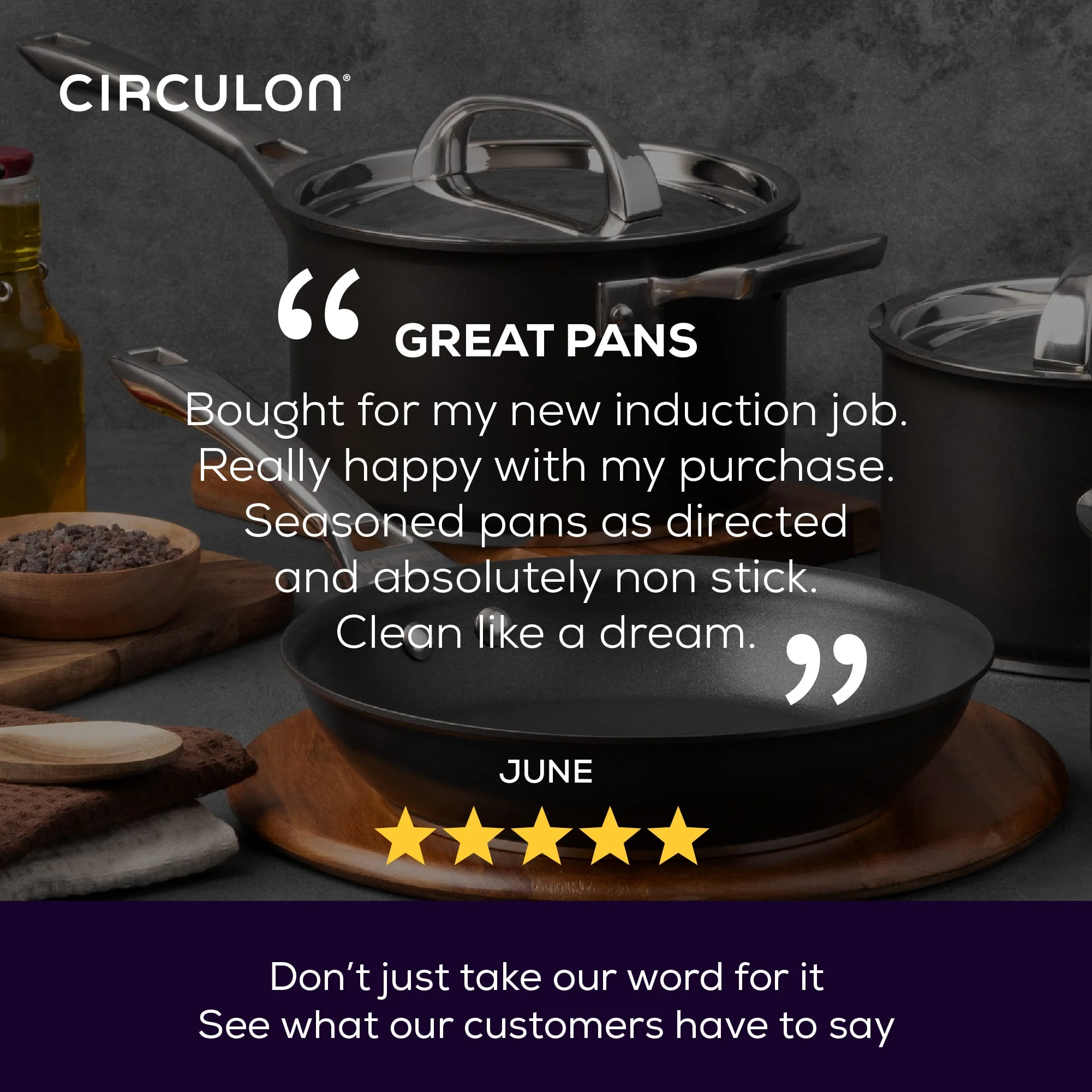 Infinite Ultimate Non-Stick Induction Saucepan, Skillet & Sauté Complete Pan Set - 8 Pieces - Image 3
